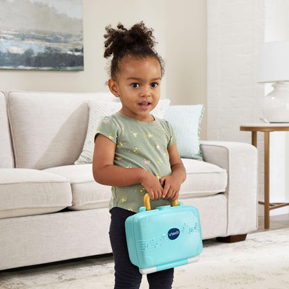 VTech DJ Scratch Cat Record Player | Interactive Musical Learning Toy with 5 Music Records, DJ Mixing, Lights & Sounds for Toddlers