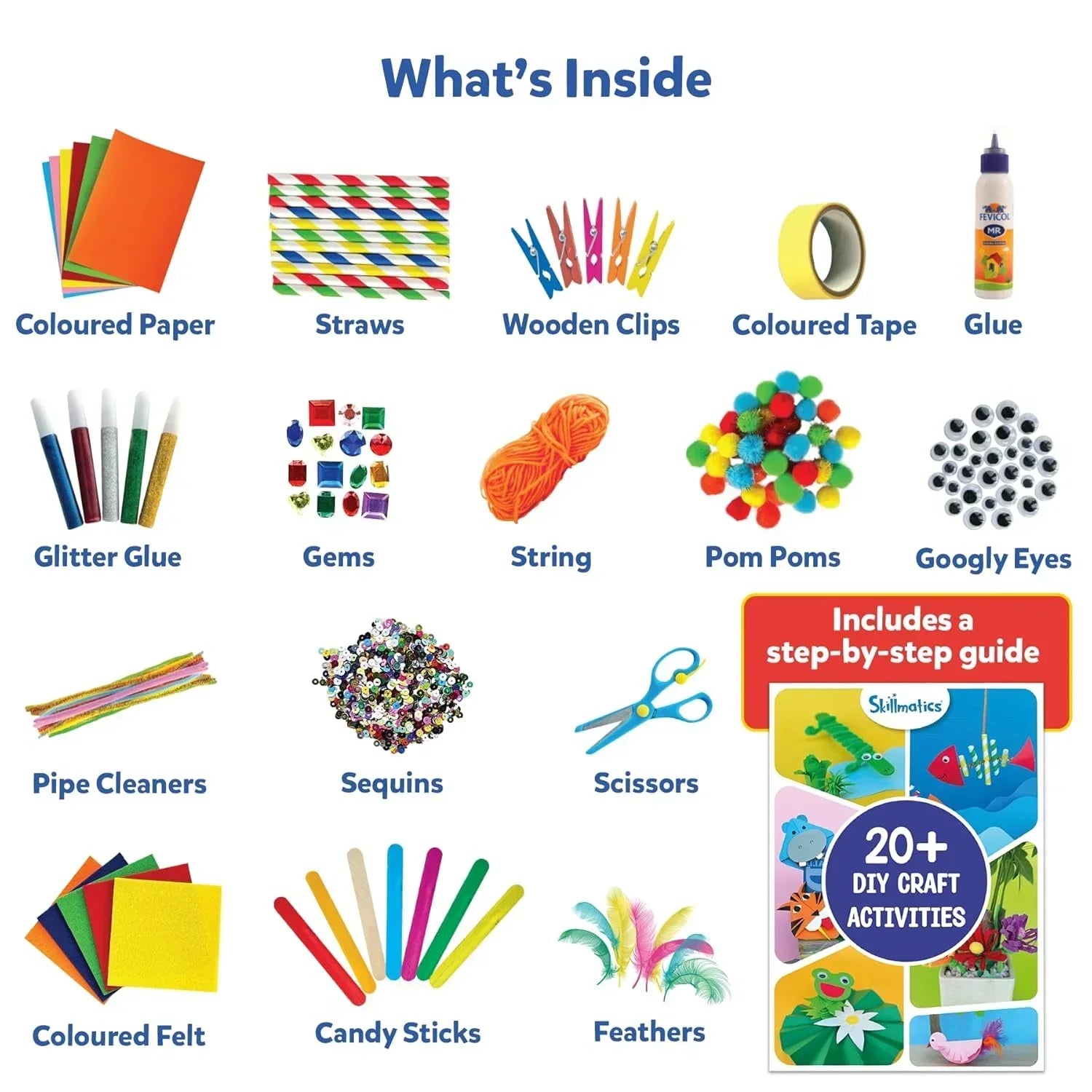 Skillmatics Ultimate Art & Craft Kit – 2000+ Pieces, Multicolor DIY Set for Kids 6-13 - Jaiman Toys