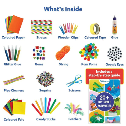 Skillmatics Ultimate Art & Craft Kit – 2000+ Pieces, Multicolor DIY Set for Kids 6-13 - Jaiman Toys