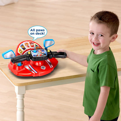 VTech PAW Patrol Pups to the Rescue Driver | Interactive Pretend Driving Dashboard with Lights, Sounds, Character Missions & Educational Learning Toy | Red