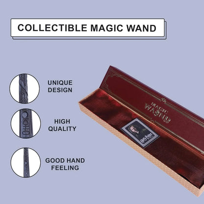 Classic Handcrafted Sirius Black Wand with LED Light, 35 cm Wizard Stick Collectible for Cosplay & Fans - Jaiman Toys
