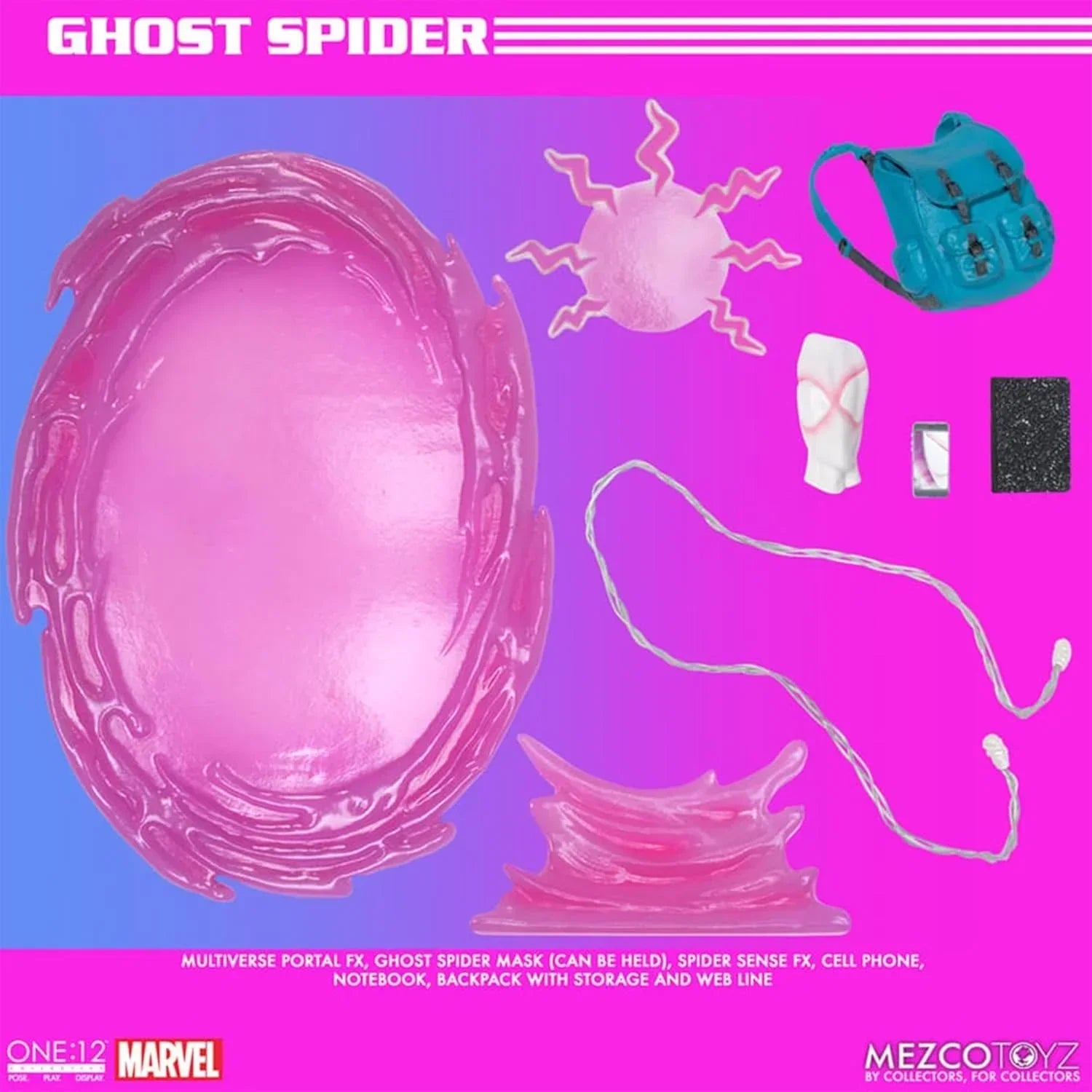 Marvel Legends Ghost-Spider Action Figure – 1/12 Scale (16 cm) Earth-65 Collectible - Jaiman Toys