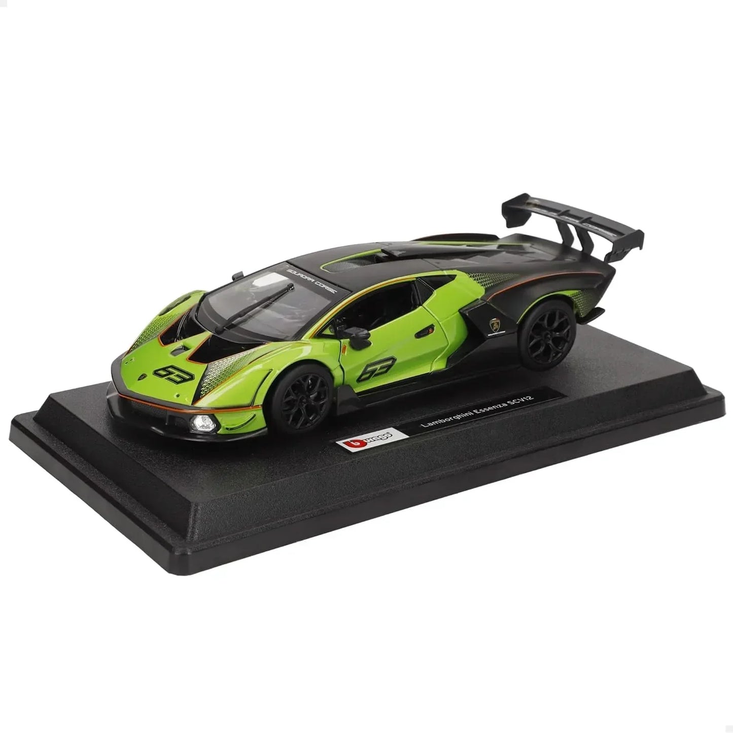 Bburago 18-28017 Lamborghini Essenza SCV12 1:24 Scale Model car, Green/Black - Jaiman Toys