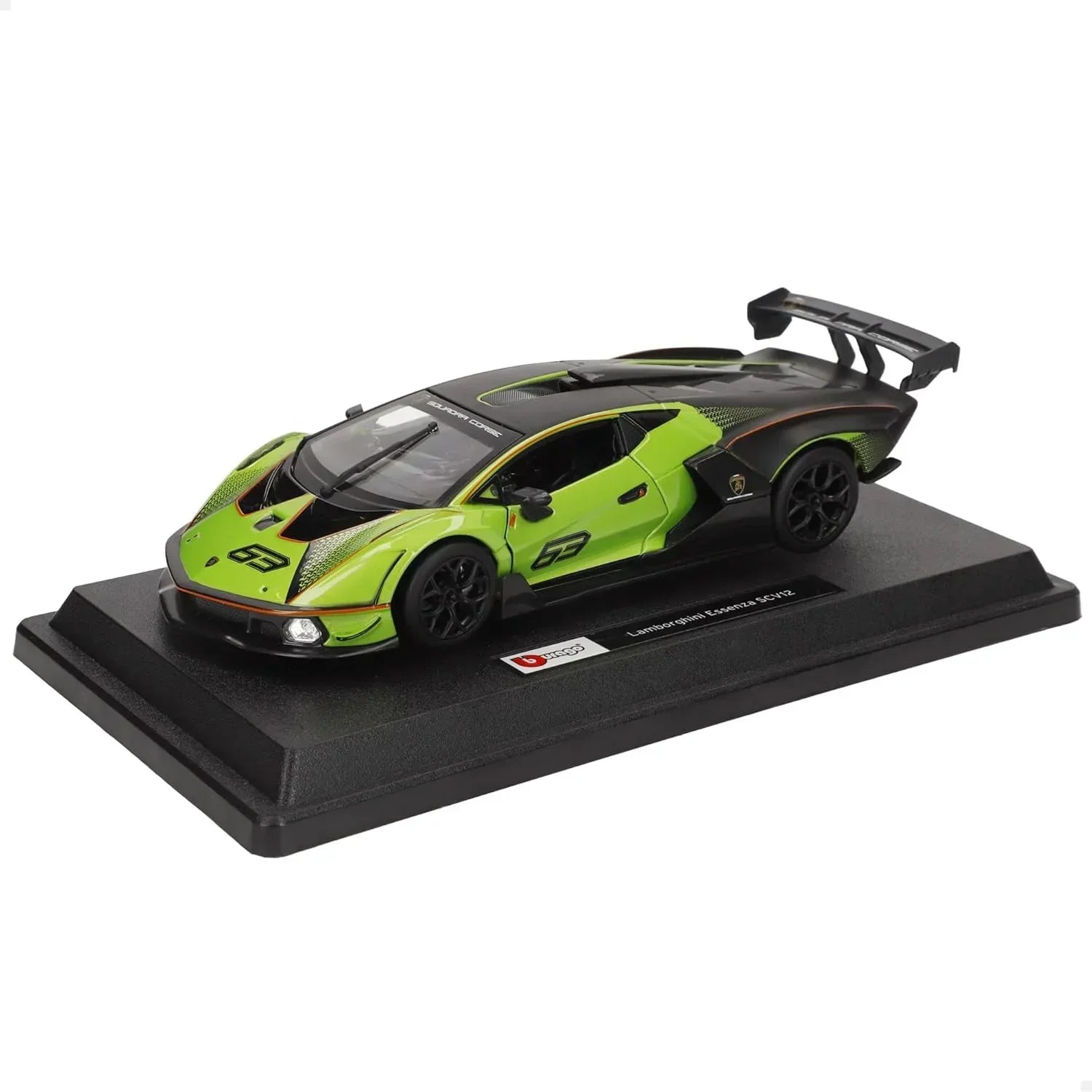 Bburago 18-28017 Lamborghini Essenza SCV12 1:24 Scale Model car, Green/Black - Jaiman Toys