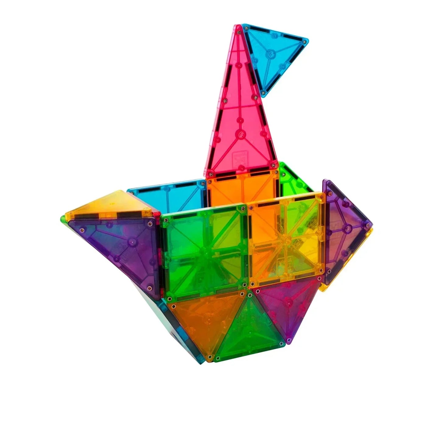 Magna-Tiles Magnetic Building Toys, Clear Colors Set (32 Pieces) - Jaiman Toys