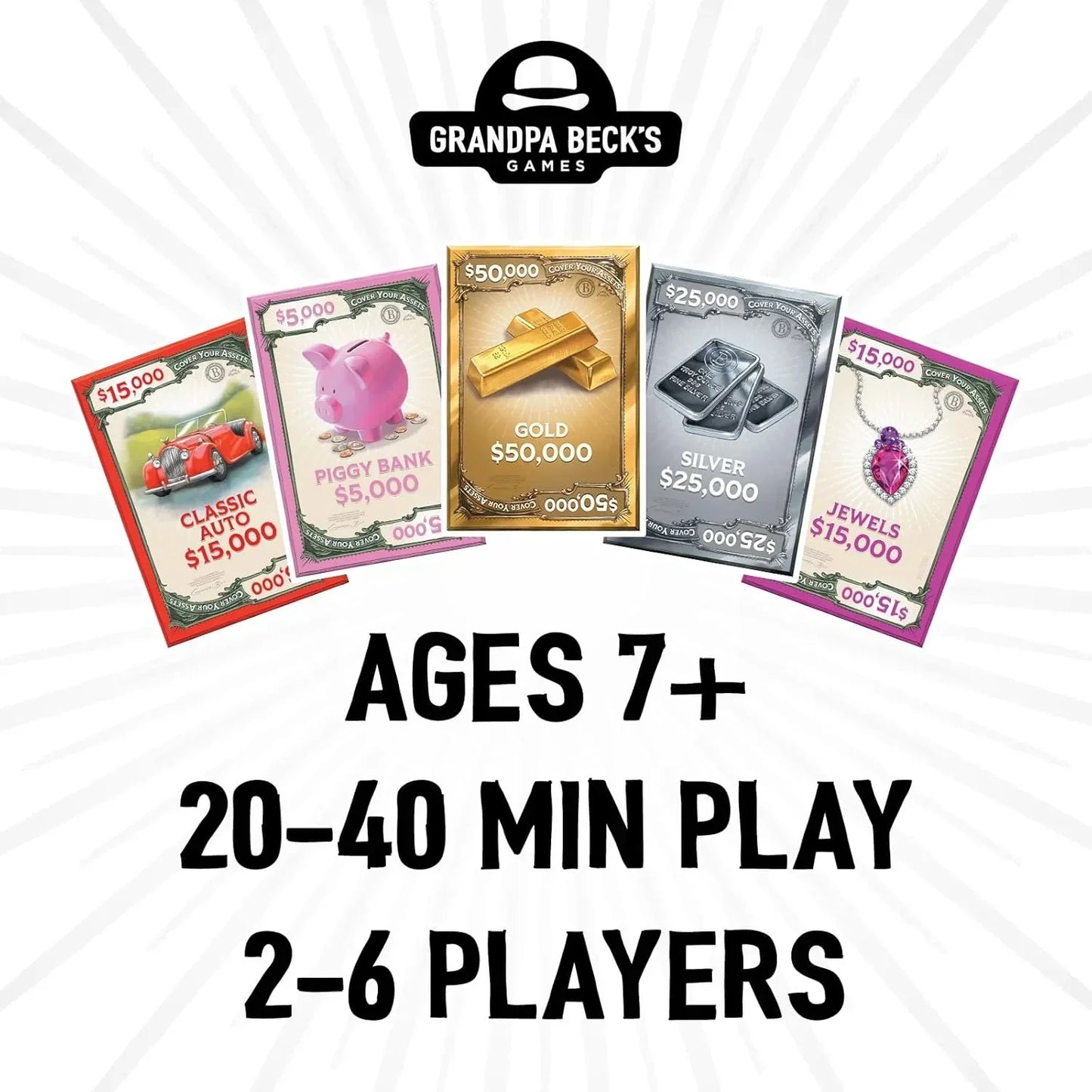 Cover Your Assets Card Game by Grandpa Beck’s – Fun Family & Adult Party Game - Jaiman Toys
