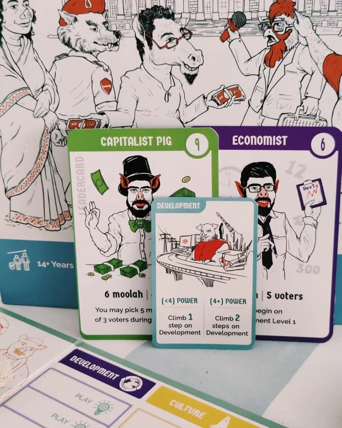 Wisdom Games Sarkaar: The Political Strategy Board Game 45-60 Mins Playtime | Fun, Cheeky Strategy Game | 2-4 Players Age 12+ - Jaiman Toys