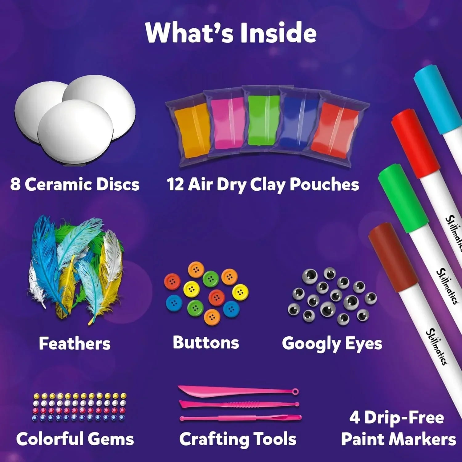 Skillmatics Art & Craft Activity - Disc-o Art, Mess-Free Art & Craft Activity for Girls & Boys, Craft Kits & Supplies, DIY Creative Activity, Gifts for Kids Ages 4, 5, 6, 7, 8, 9, 10, 11,12 - Jaiman Toys