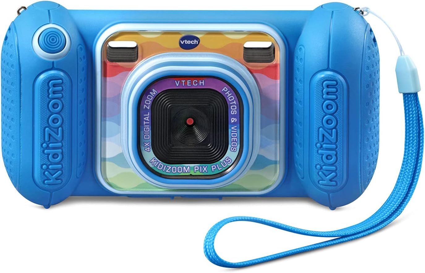 VTech KidiZoom Camera Pix Plus, Blue | Kids Digital Camera with 4X Digital Zoom, Selfie Mode, HD Photos & Videos, Voice Recorder, Games & Expandable Memory