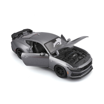 Maisto 2024 Ford Mustang Dark Horse 1:24 Die-Cast Model Car | Collector's Collection | Metallic Grey