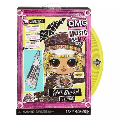 L*O*L. Surprise! O.M.G. Fashion Doll with more Surprises for kids age 3+ (L*O*L Music Remix Fame Queen & Keytar) - Jaiman Toys