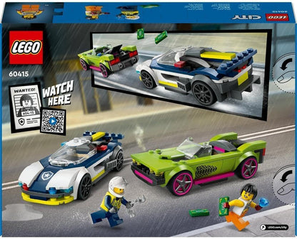 LEGO City 60415 Police Car and Muscle Car Chase, Racing Vehicle Toys for 6 Plus Year Old Boys & Girls, Fun Gift for Kids Who Love Pretend Play, Includes Officer and Crook Minifigures