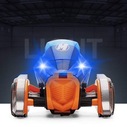 Max Catapult Car 2-in-1 Die Cast Transform Bike Toy – Push & Launch Action Vehicle for Kids (Orange Edition, 3+ Years)