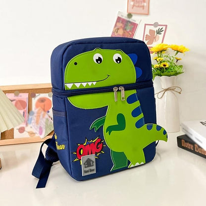 Dinosaur School Backpack 12 Inch – Kids Cute Cartoon Dino School Bag for Nursery & Preschool Children