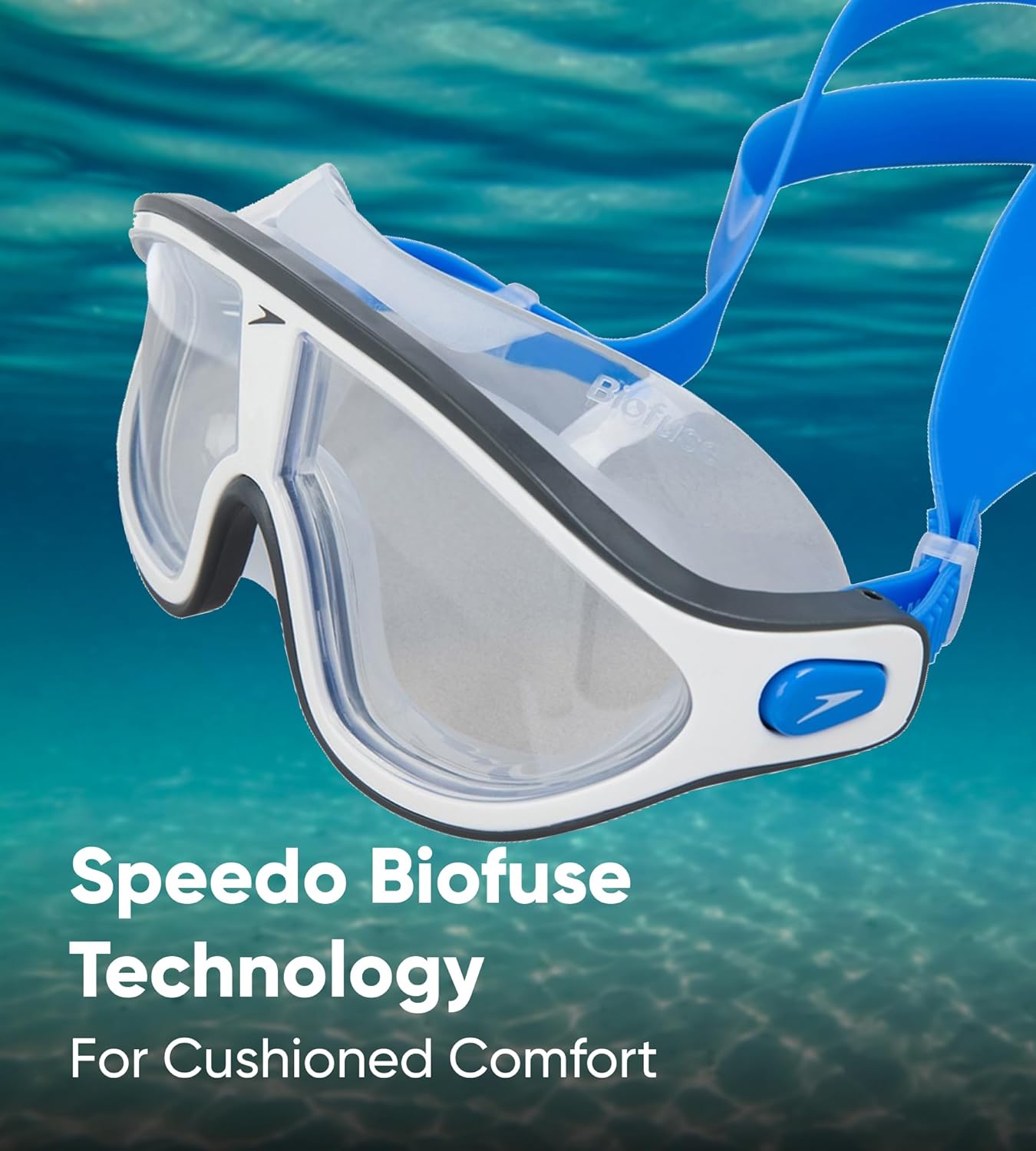 Speedo Rift Smoke Lens Swim Goggles – Unisex Adult Anti-Fog UV Protection Wide Vision Swimming Mask Goggles