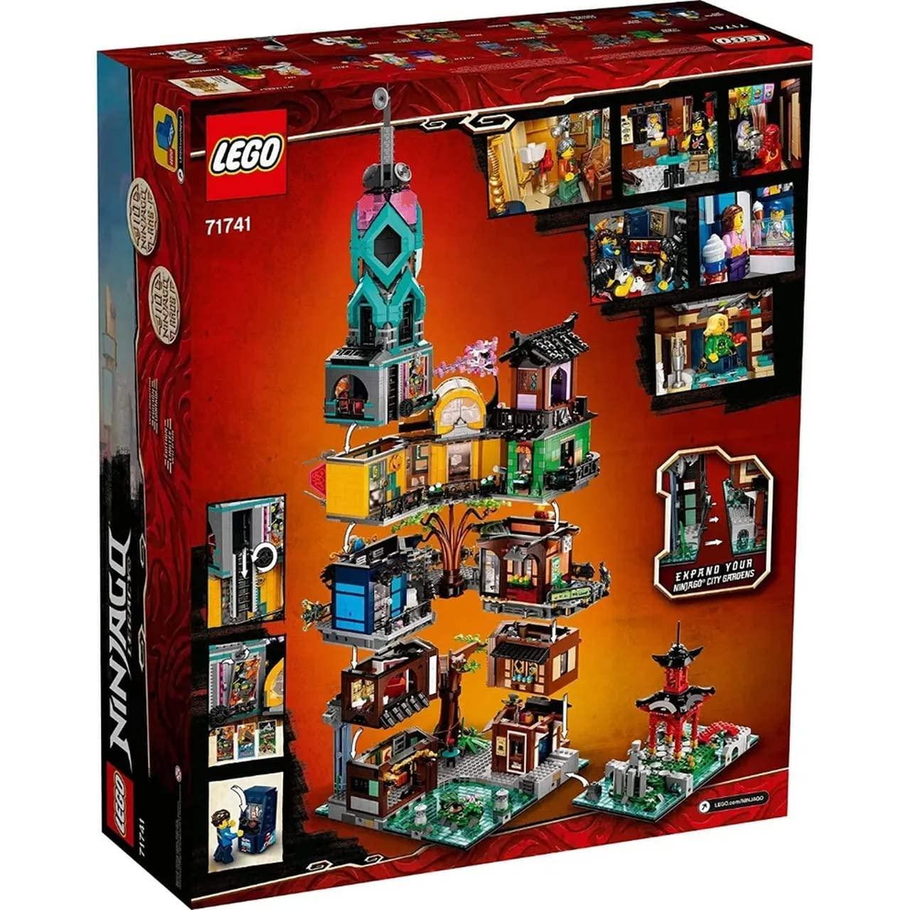 Lego NINJAGO City Gardens 71741 Building Kit; Ninja House Playset Featuring 19 Minifigures, New 2021 (5,685 Pieces), Multicolor