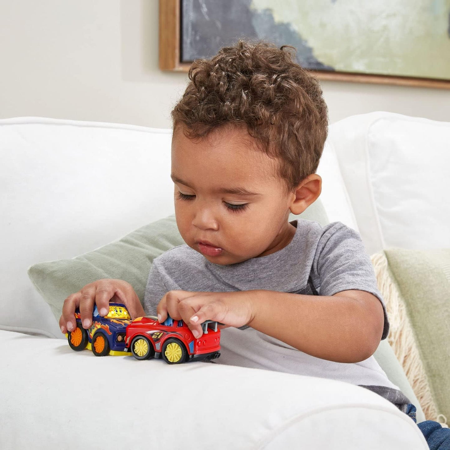 VTech Go! Go! Smart Wheels Race Team 2-Pack | Interactive SmartPoint Racing Cars with Lights, Sounds & Educational Phrases for Toddlers