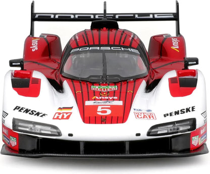 Bburago Metal Die-Cast - 1/24 Scale Model Compatible With Porsche Lmh 963 9Rd 4.6L Turbo V8 2023 Sports - Racing Car Model Red - Jaiman Toys