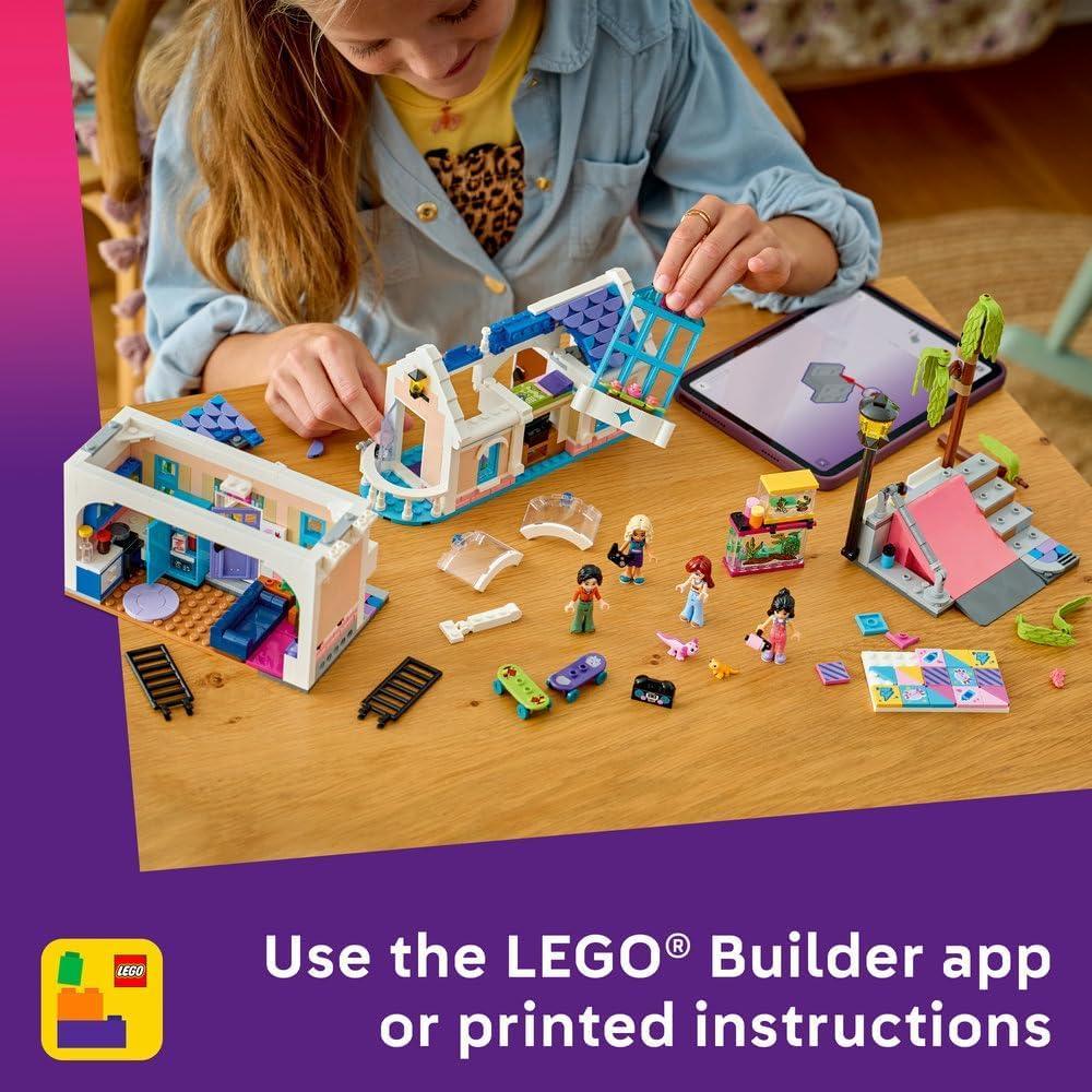 LEGO Friends 42687 Liann's Family House Toy - Miniature Set incl. a Garden, 4 Mini Dolls, Pet Axolotl & Gecko Animal Figures and Accessories - Birthday Gift for 7+ Year Old Girls