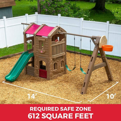 Step2 Naturally Playful Adventure Lodge Play Center | Indoor & Outdoor Kids Playhouse - Jaiman Toys