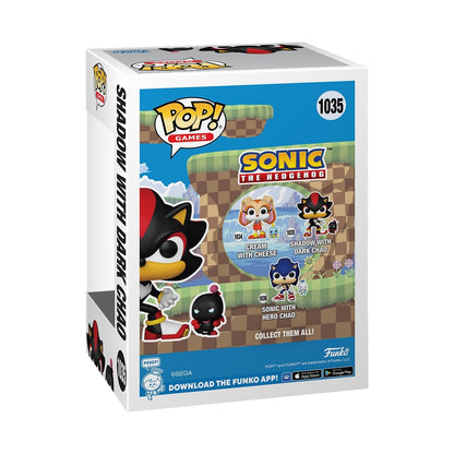 Funko Pop! Games Sonic The Hedgehog Shadow with Dark Chao #1035 Vinyl Figure Collectible Toy Box Pack