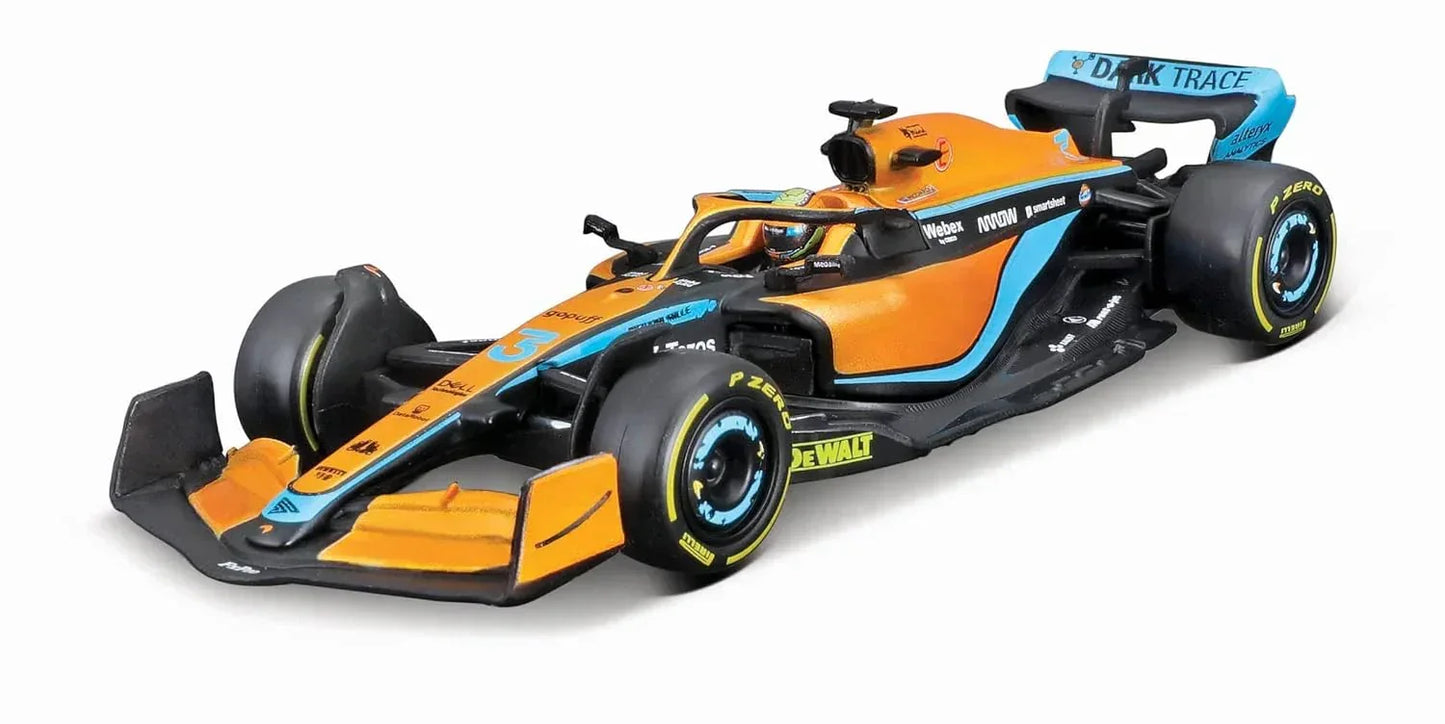 Bburago 1:43 McLaren MCL36 #3 Ricciardo 2022 – Diecast Model with Case - Jaiman Toys