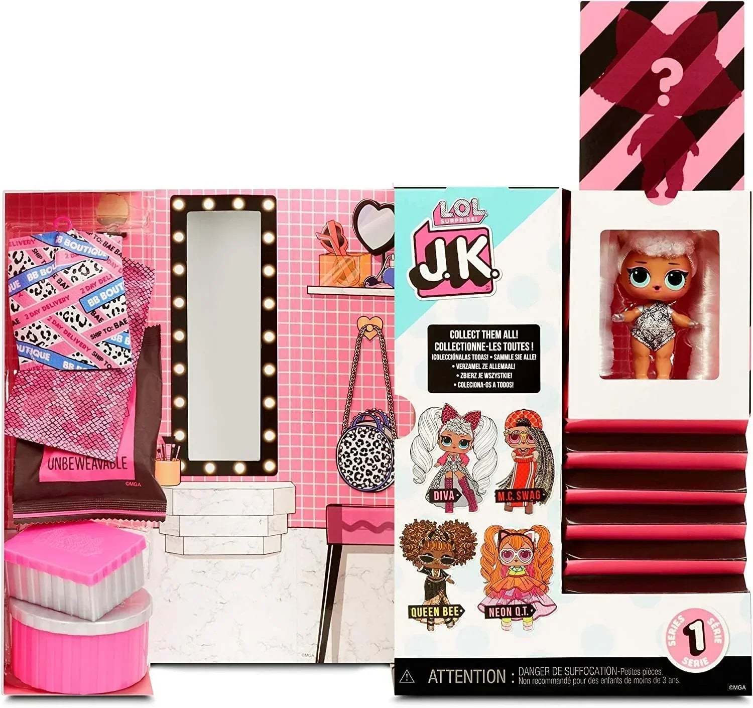 L*O*L. Surprise! O.M.G. Fashion Doll with More Surprises for Kids Age 3+ (J.K Dolls - Diva) - Jaiman Toys