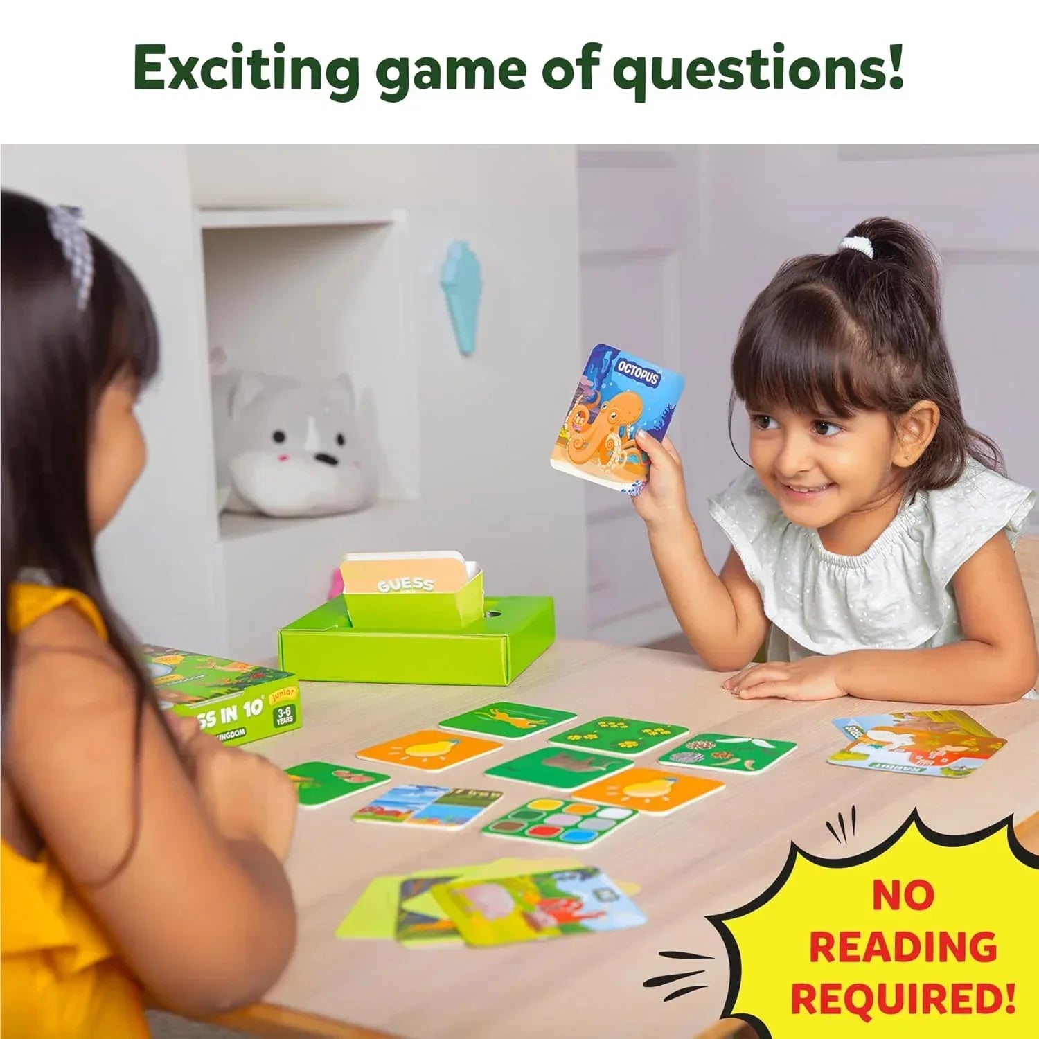 Skillmatics Card Game - Guess in 10 Junior World of Animals for Kids, Boys, Girls, and Families Who Love Board Games and Educational Toys, Travel Friendly, Gifts for Ages 3, 4, 5, 6 - Jaiman Toys