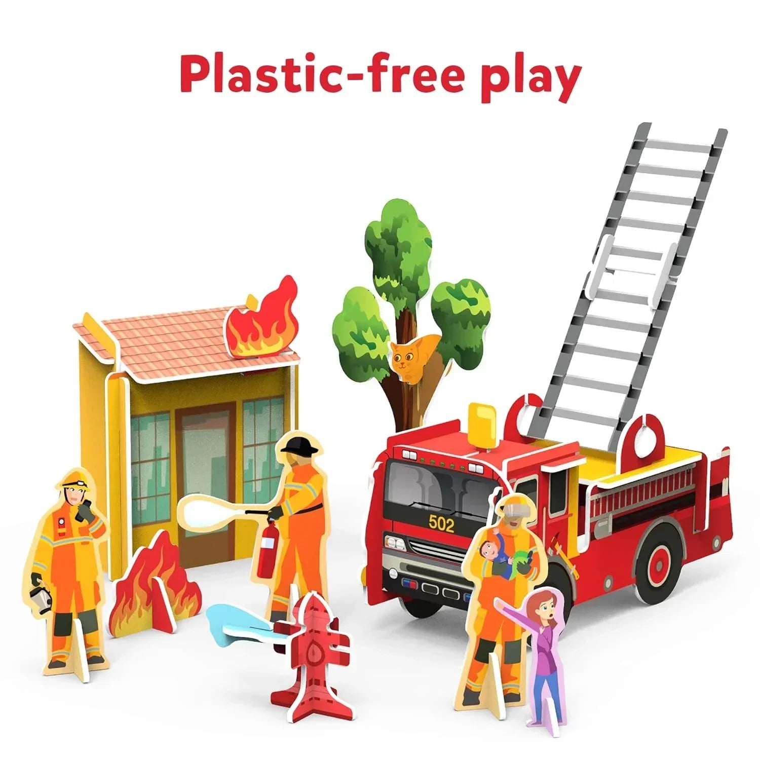 Skillmatics My World-Firefighters To The Rescue, Stem Building Playset & Learning Toy For Preschool Kids, Gifts For Ages 3 To 7, Multi color - Jaiman Toys