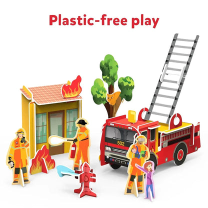 Skillmatics My World-Firefighters To The Rescue, Stem Building Playset & Learning Toy For Preschool Kids, Gifts For Ages 3 To 7, Multi color - Jaiman Toys