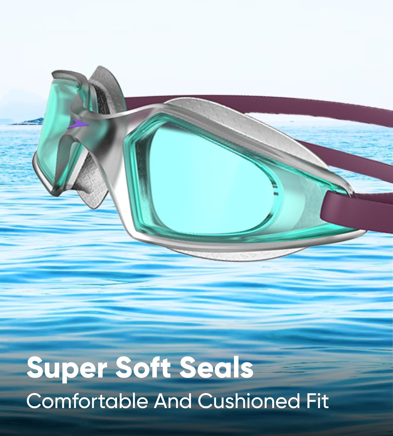 Speedo Kids Hydropulse Smoke Lens Swim Goggles – Blue Anti-Fog UV Protection Swimming Goggles for Boys & Girls (Age 6–14 Years)