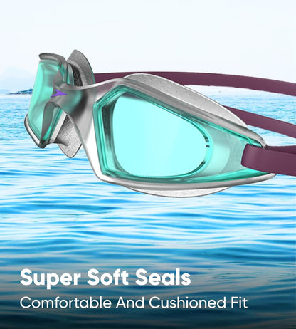 Speedo Kids Hydropulse Smoke Lens Swim Goggles – Blue Anti-Fog UV Protection Swimming Goggles for Boys & Girls (Age 6–14 Years)