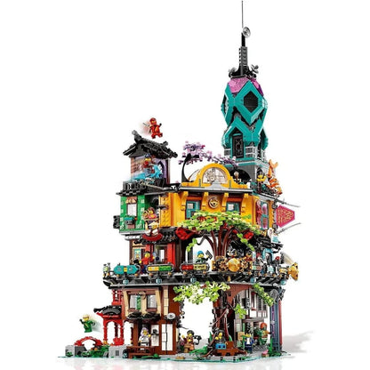 Lego NINJAGO City Gardens 71741 Building Kit; Ninja House Playset Featuring 19 Minifigures, New 2021 (5,685 Pieces), Multicolor