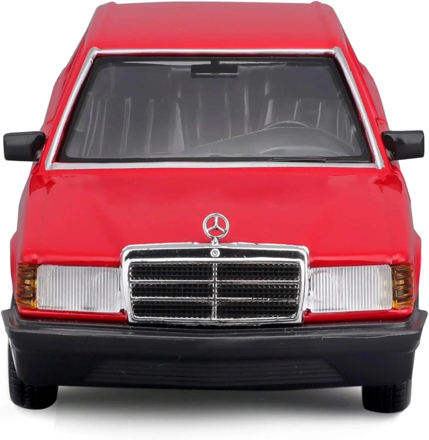 Bburago 1:24 Scale Die-Cast Model – 1987 Mercedes-Benz 190E 2.6 (Red) - Jaiman Toys