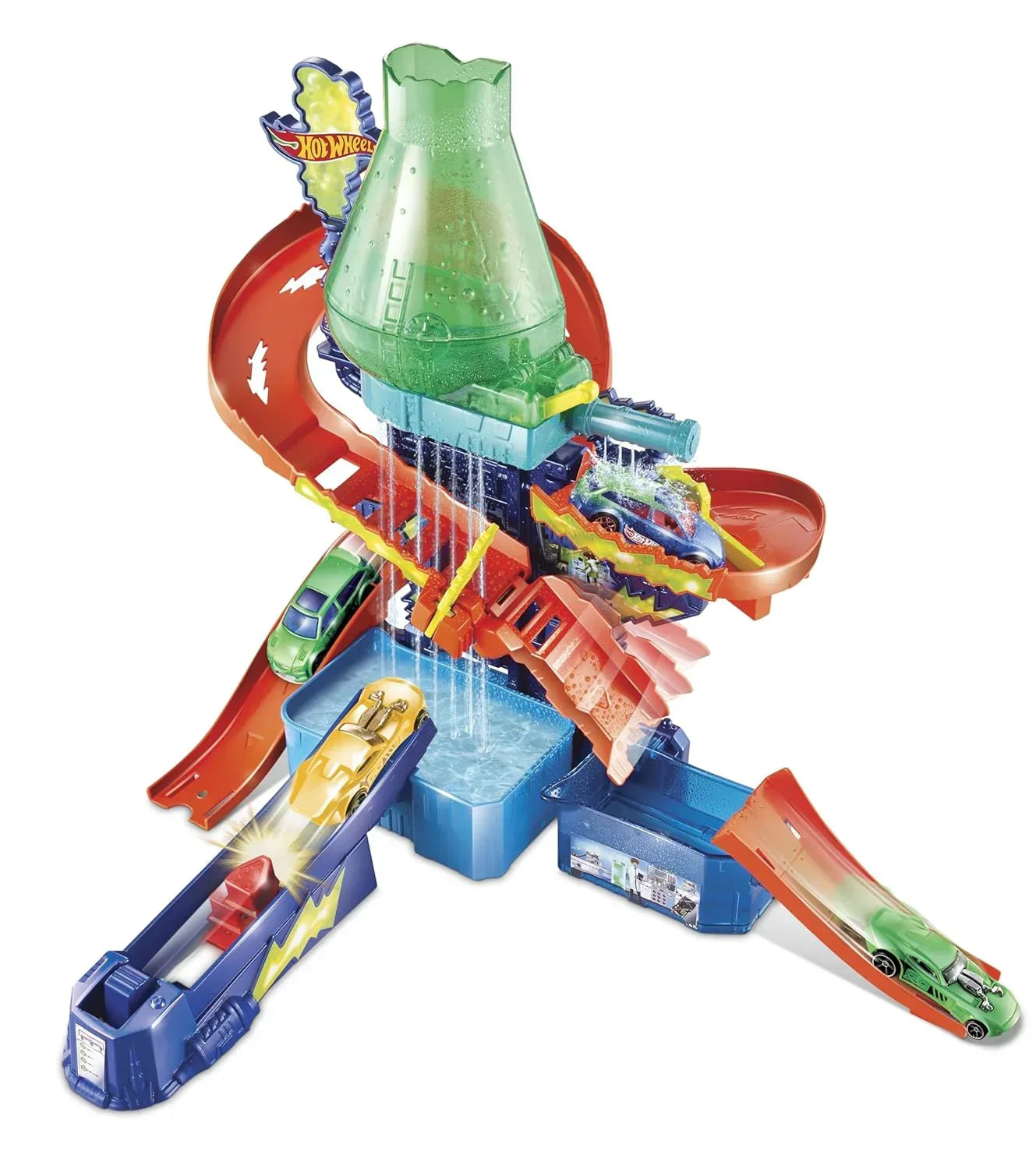 Hot Wheels Metal Shifters Color Splash Science Lab Playset, Multicolor - Jaiman Toys