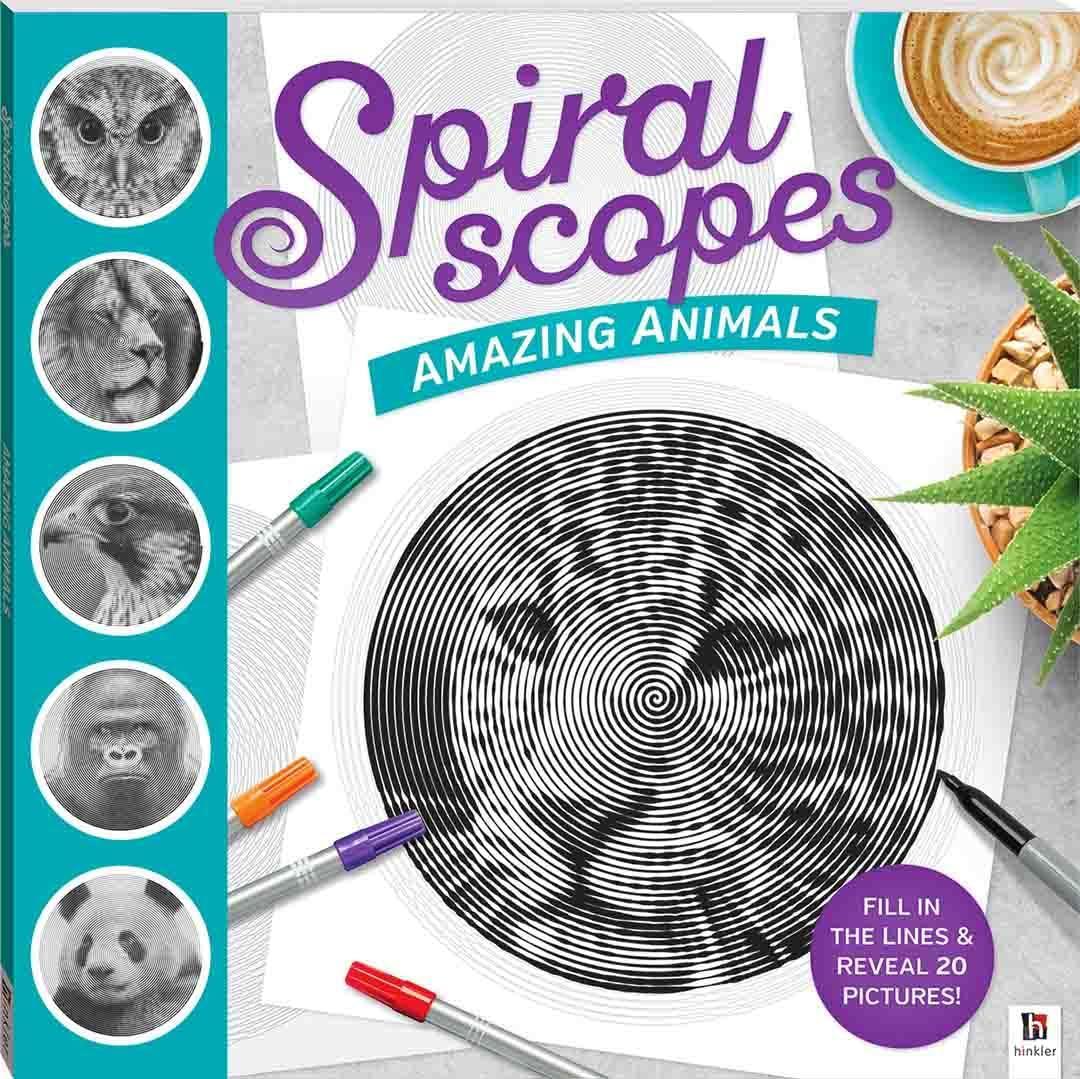 Spiralscopes: Amazing Animals – A Wild Twist on Creative Coloring (Paperback) By Hinkler - Jaiman Toys