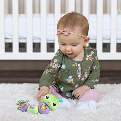 VTech Twist & Explore Caterpillar, Green | Interactive Musical Sensory Learning Toy for Babies 3+ Months
