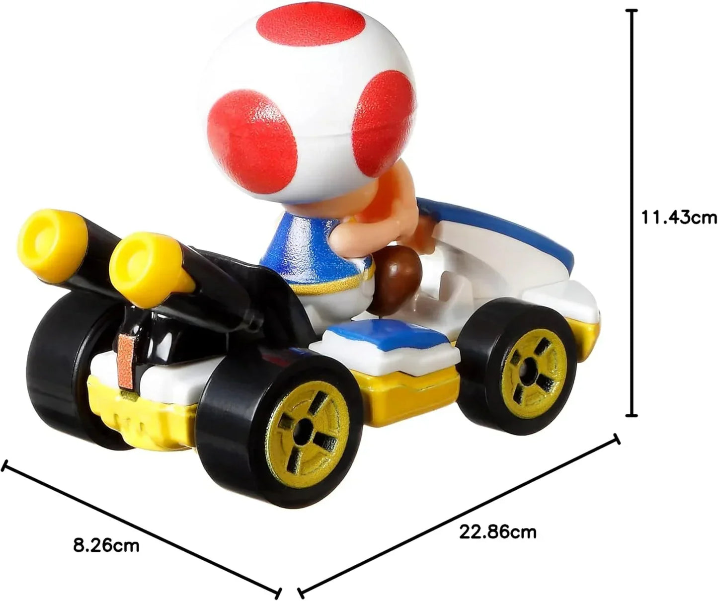 Hot Wheels GXX98 - Mario Kart Vehicle (4-Pack), Set of 4 Popular Figures, Including 1 Exclusive Model, Toy from 3 Years