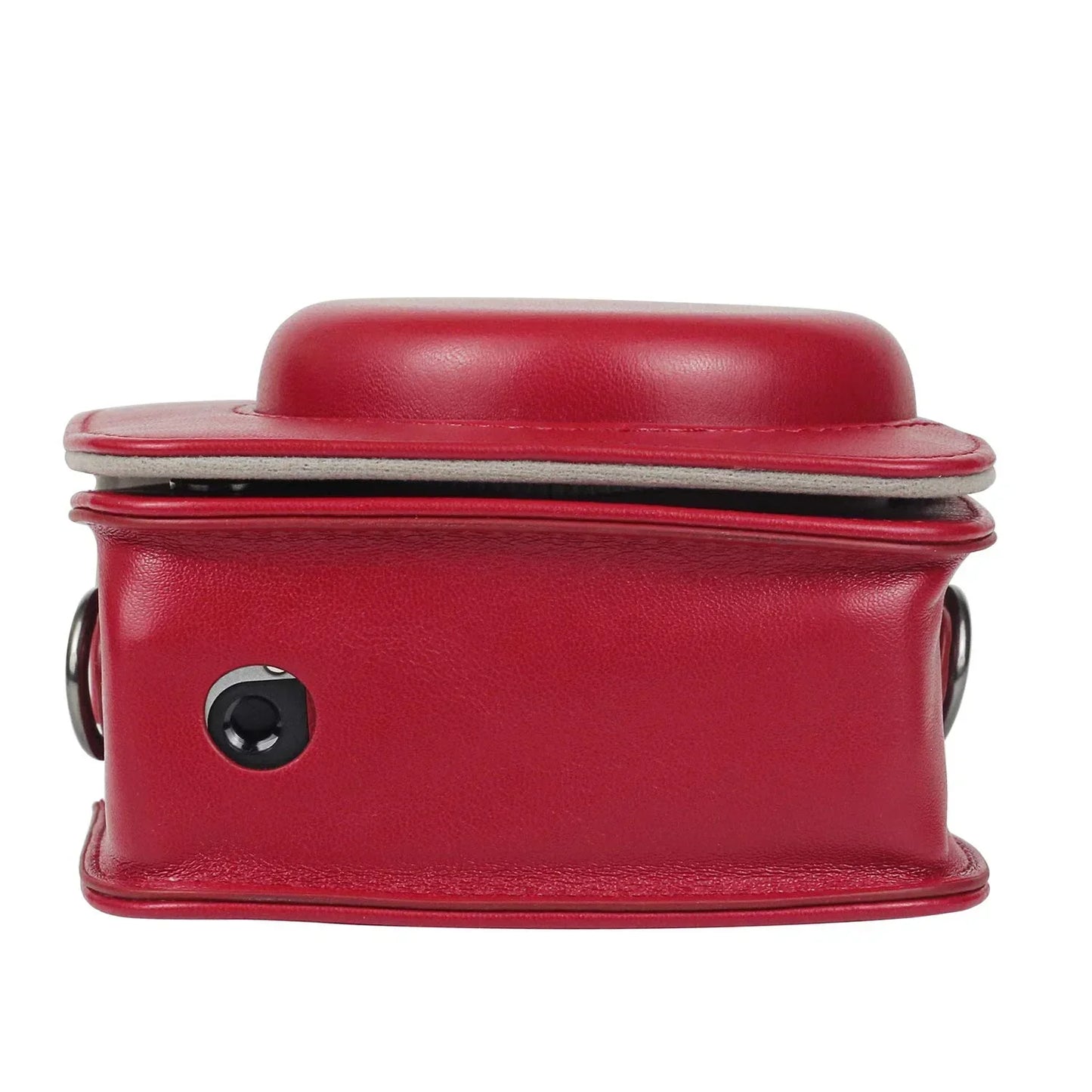Vintage Charm – Classic PU Leather Case with Strap for Instax Mini 90 Neo Classic - Red - Jaiman Toys