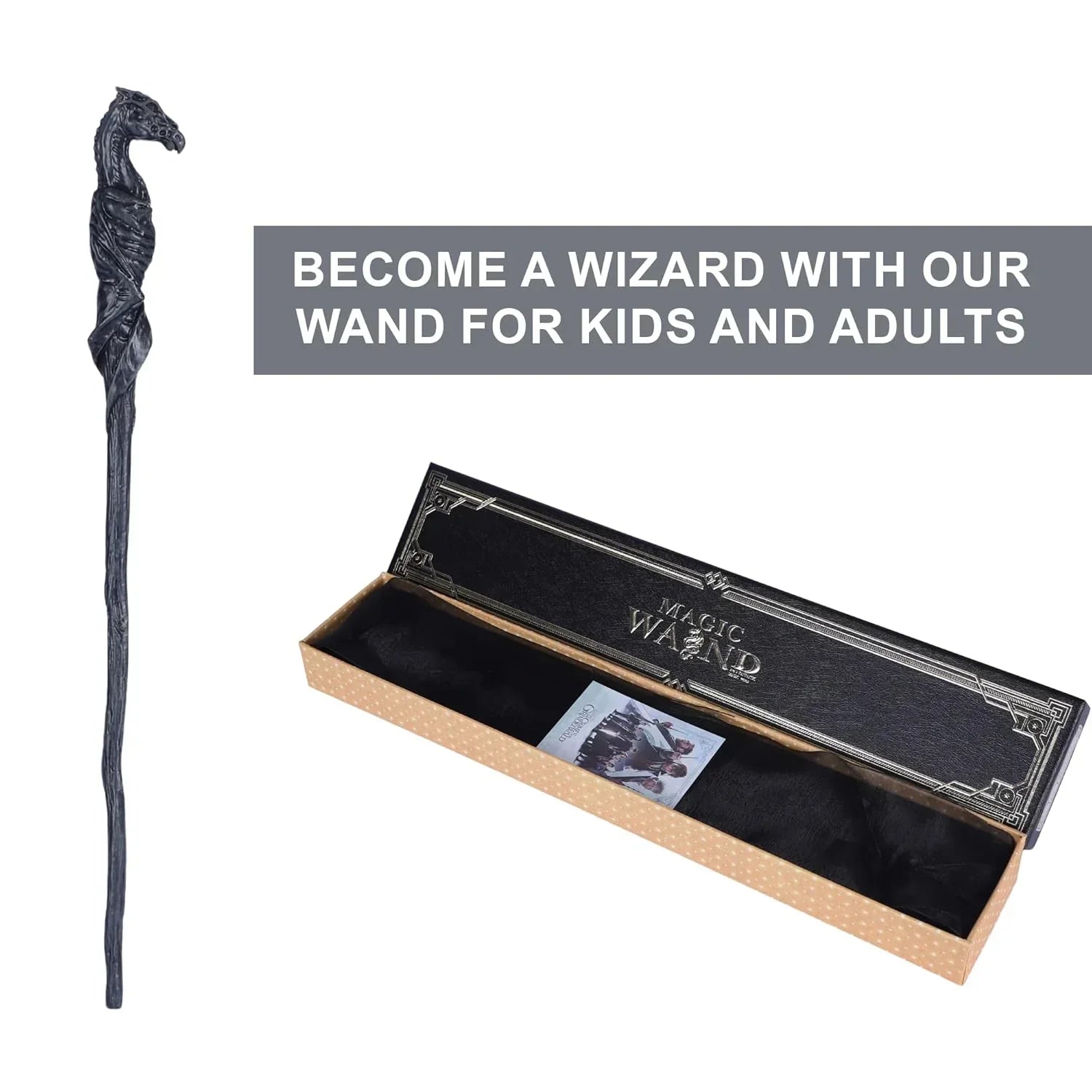 Classic Handcrafted Harry Potter Wand, 35 CM Thestral's Wizard Stick Without LED Collectible for Cosplay - Jaiman Toys