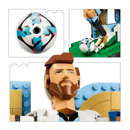 LEGO 43015 Editions Lionel Messi – Soccer Legend Building Set | Football Collectible Display Model for Kids & Fans