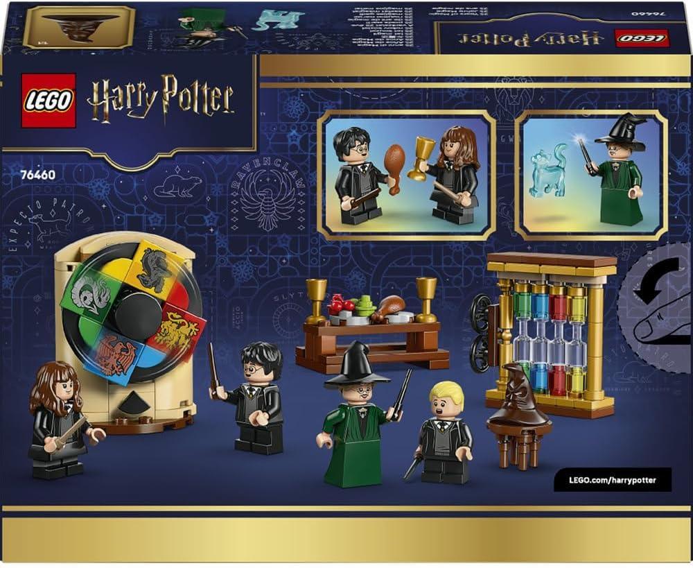 LEGO Harry Potter 76460 Hogwarts Castle: Sorting Hat Ceremony Toy - Collectible Patronus, Hermione & Draco Malfoy Minifigures with Wands & a Spinning Wheel - Gift for 7+ Year Old Girls & Boys
