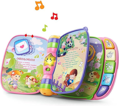 VTech Musical Rhymes Book | Interactive Learning Book with Songs, Lights, Instrument Buttons & Nursery Rhymes | Pink