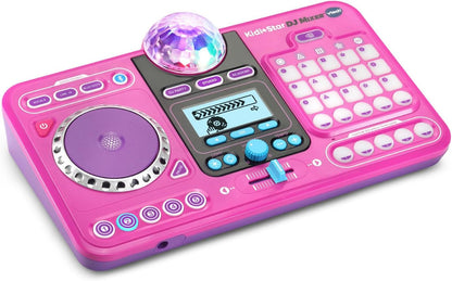 VTech Kidi Star DJ Mixer, Pink | Kids DJ Mixing Console with Bluetooth, DJ Turntable, Recording Studio, Sound Effects, Party Lights & Music Games | Interactive Music Toy