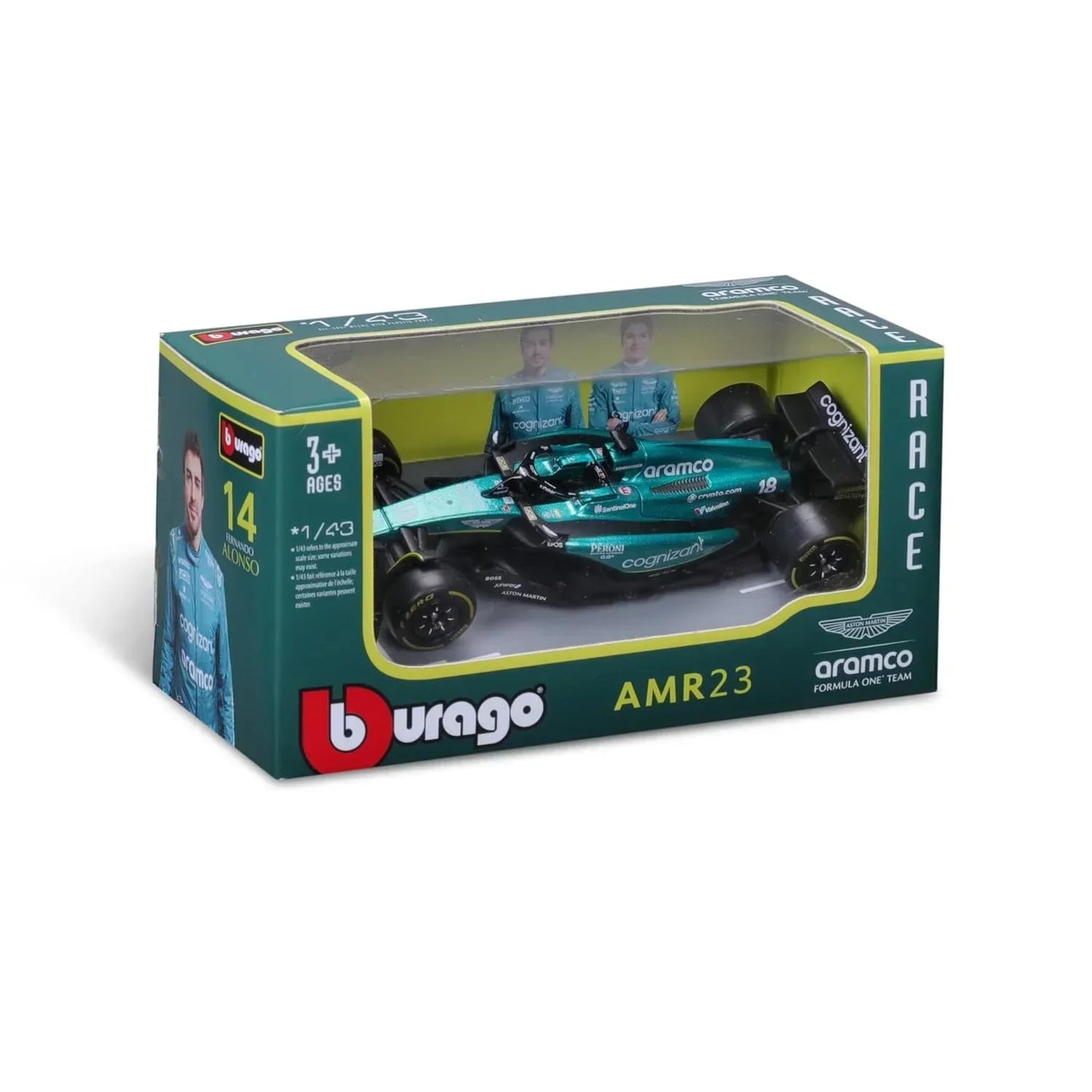 Bburago 1:43 Aston Martin Aramco F1 AMR25 #18 Lance Stroll Australian GP 2025 Diecast Formula 1 Car