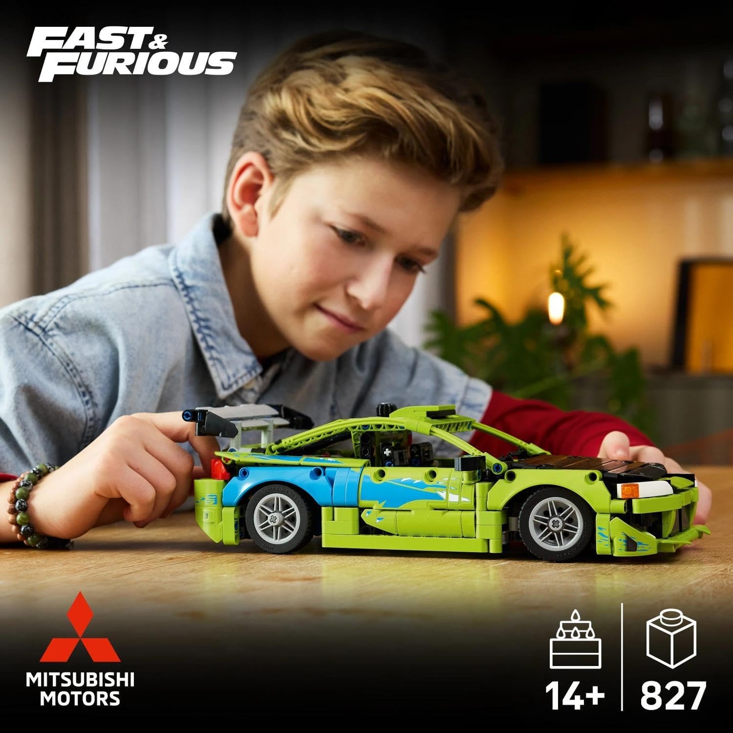 Lego 42229 Technic, Fast and Furious Mitsubishi Eclipse Car, Toy, Birthday, Present, Blocks, Boys, Girls, 14, 15, 16, Middle School, Vehicle, Mini Car
