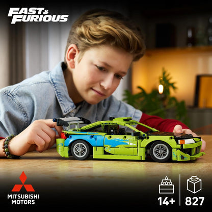 Lego 42229 Technic, Fast and Furious Mitsubishi Eclipse Car, Toy, Birthday, Present, Blocks, Boys, Girls, 14, 15, 16, Middle School, Vehicle, Mini Car