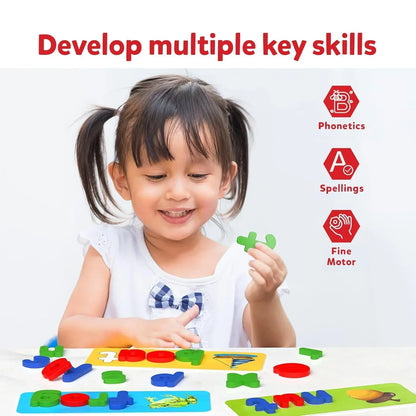 Skillmatics Preschool Learning Activity - Ready to Spell, Stage-Based Learning to Improve Vocabulary & Spelling, Educational Toy, Gifts for Boys & Girls Ages 4, 5, 6, 7 - Jaiman Toys