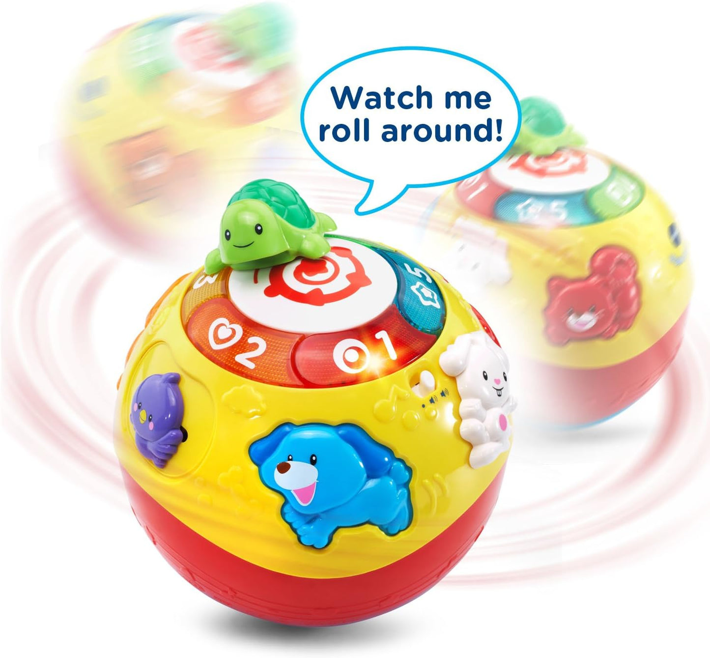 VTech Wiggle and Crawl Ball Interactive Musical Learning Toy for Babies & Toddlers | Multicolor