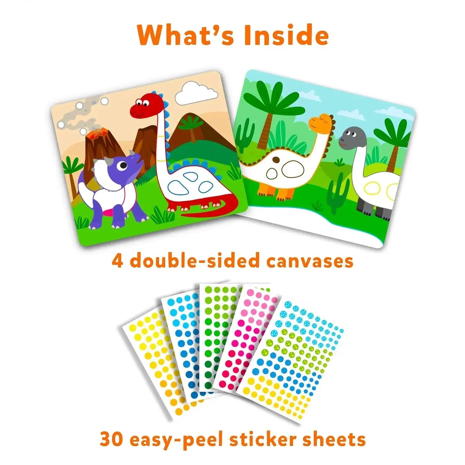 Skillmatics Art Activity - Dot It Dinosaurs, No Mess Sticker Art for Kids, Craft Kits, DIY Activity, Gifts for Boys & Girls Ages 3, 4, 5, 6, 7, Travel Toys for Toddlers, Paper, Multicolor - Jaiman Toys